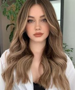 Alternative view of Soft Black to Blonde Wavy Invisible Lace Human Hair Wig